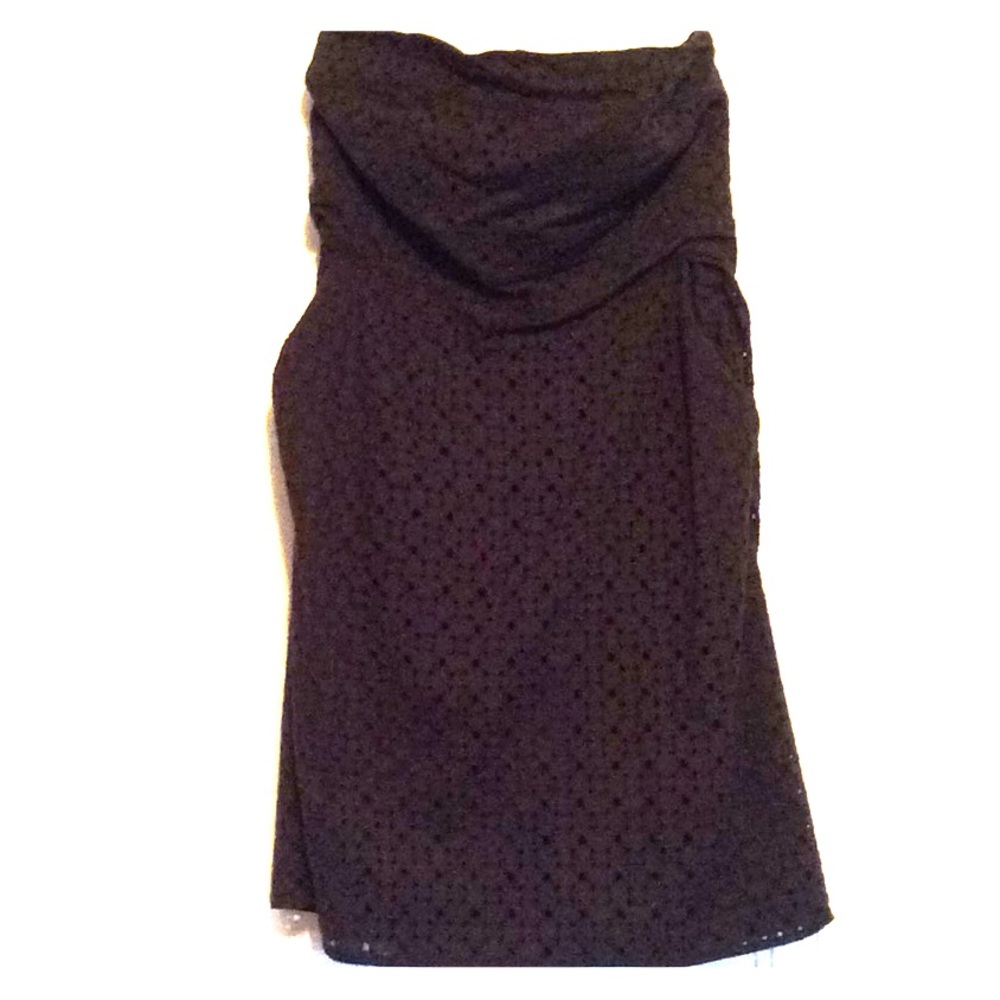 New York & Co black lace strapless dress
